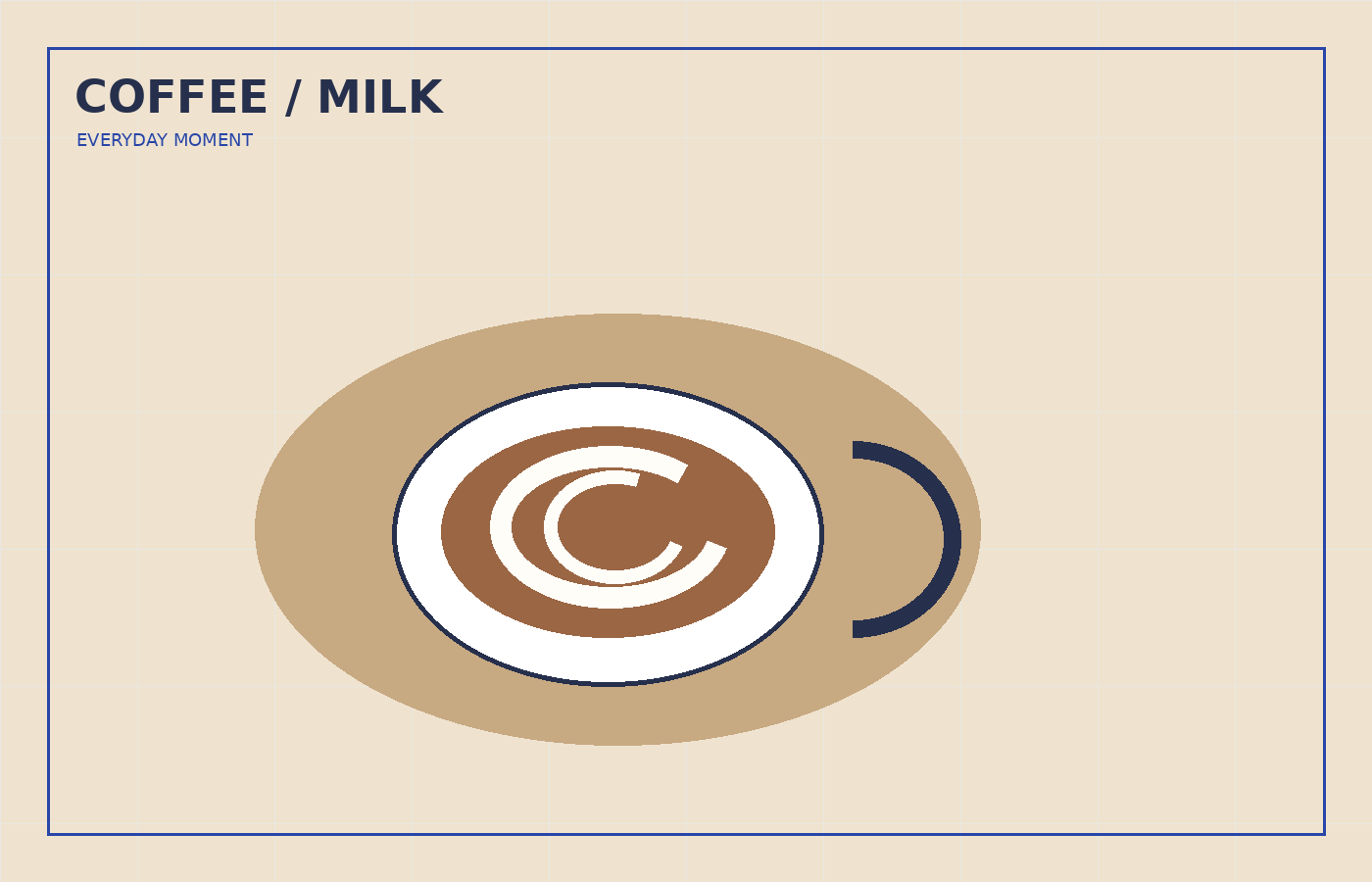 Coffee with milk on a clean cafe-style table
